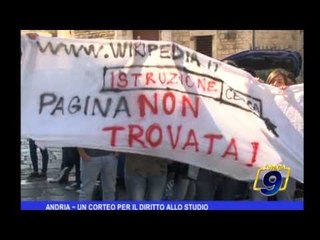 Andria |  Un corteo per il diritto allo studio