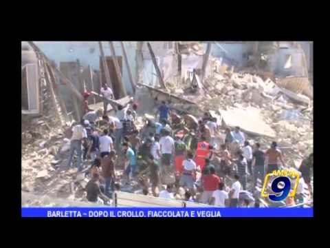 Barletta | Dopo il crollo, fiaccolata e veglia