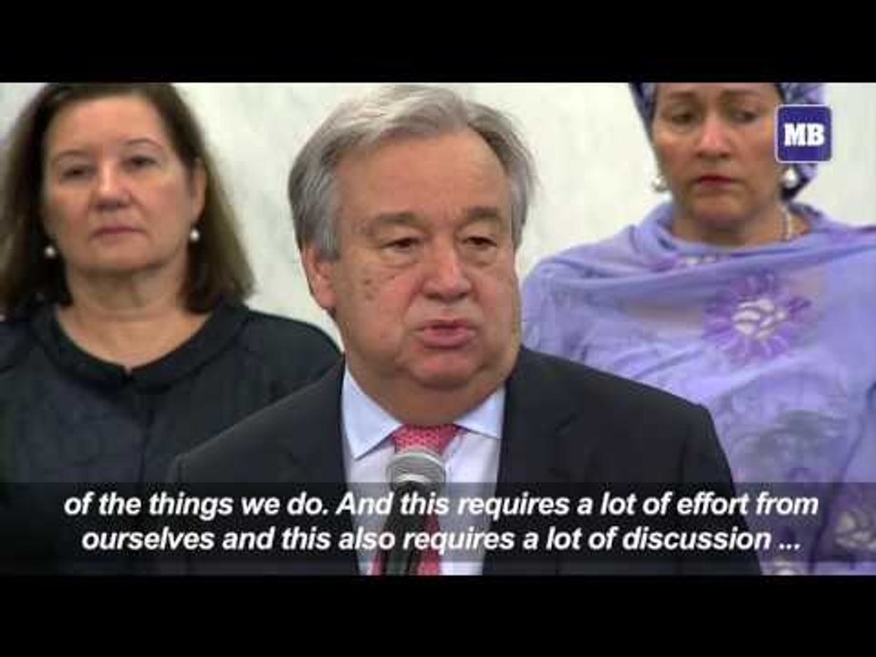 New UN chief calls for 'global solutions'