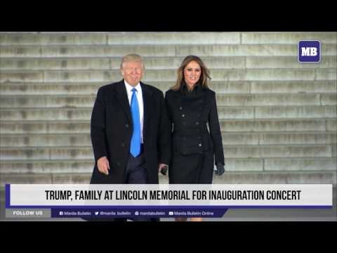 Trump, family at Lincoln Memorial for inauguration concert