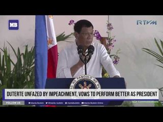 Duterte unfazed by impeachment, vows to perform better as president