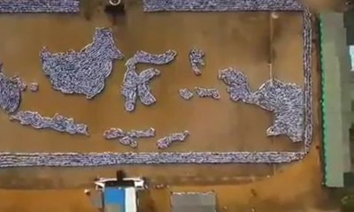 Formasi Indonesia dan Bendera Merah Putih Catat Rekor MURI