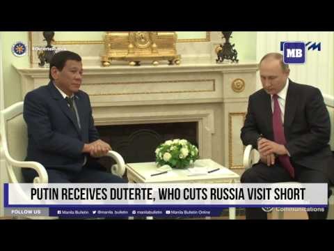 Putin receives Duterte, who cuts Russia visit short