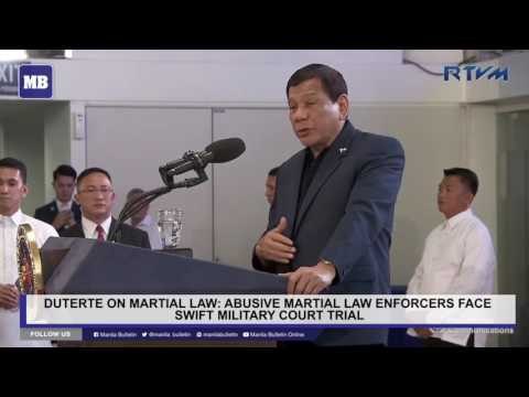 Abusive martial law enforcers face swift military court trial