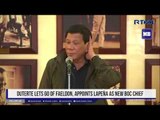 Duterte lets go of Faeldon, appoints Lapeña as new BoC chief