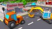 Kids Car Video & Tractor w Excavator Bulldozer and Truck Big Vehicles 3D Cars & Trucks Stories