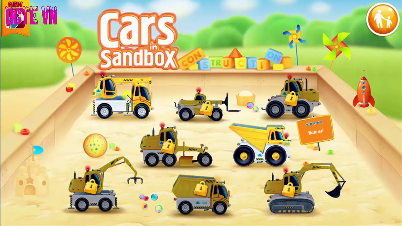 Phim hoạt hình chuột Mickey lái Xe Oto tải Xe cần cẩu Xe ben làm nhiệm vụ