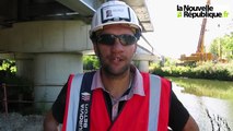 VIDEO. Romorantin : pose du tablier du viaduc de la Sauldre sur l'A 85