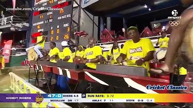 Hashim Amla vs Dale Steyn CLASSIC BATTLE in CPL T20 - 4,4,4,6,6 - Caribbean Premier League