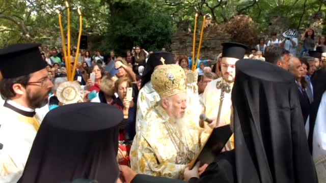 Fener Rum Patriği Bartholomeos Kirazlı Manastırı'nda Ayin Yönetti