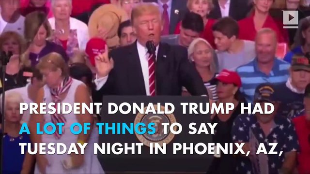 Trump defends Charlottesville comments in Arizona rally