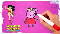 Para colorear compilación Inglés episodios divertido cerdo Peppa |