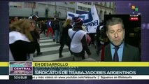 Sindicatos argentinos se movilizan en defensa de sus fuentes laborales