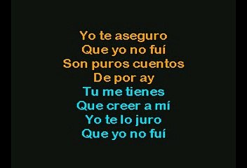 Yo No Fui -  Pedro Fernandez (Karaoke)