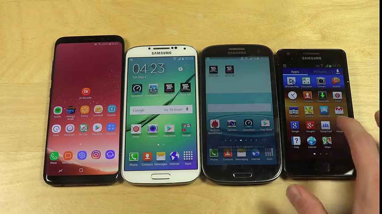 Samsung Galaxy S8 vs. Samsung Galaxy S4 vs. Samsung Galaxy S3 vs. Galaxy S2 - Which Is Faster
