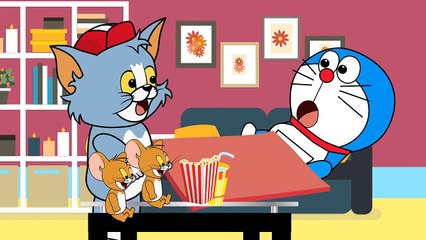 Doraemon Bad Baby with Tom and Jerry Plays Basketball In The HOOD Learn Color with Finger Family 5