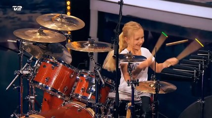 10 Year Old Drummer Johanne Astrid - Winner Of Denmark's Got Talent 2017 Compilation