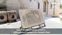 'Rare' Byzantine mosaic revealed in Jerusalem's Old City