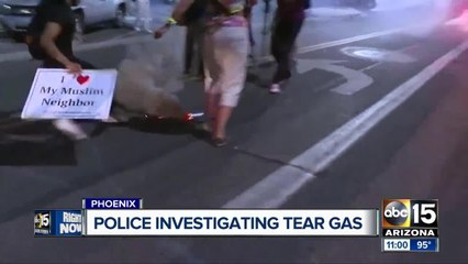 4 arrested in downtown Phoenix after protesters clash with police after President Trump rally