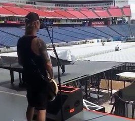 Steven Adler At Guns N Roses Rehersals At Nashville Nissan Stadium July 9/16