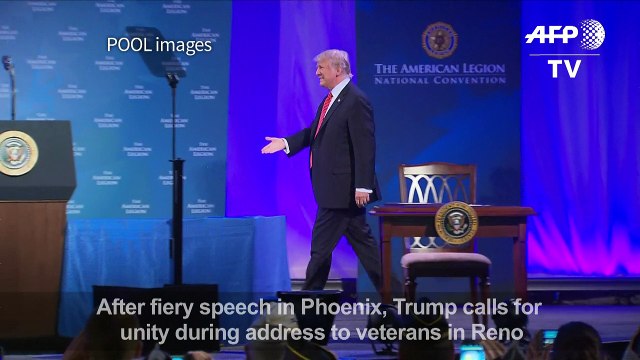Trump calls for unity in address to veterans