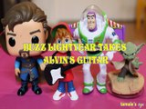 BUZZ LIGHTYEAR TAKES ALVIN'S GUITAR DOCTOR STRANGE ALVIN & THE CHIPMUNKS YODA STAR WARS FORCE AWAKENS , DISNEY , PIXAR,