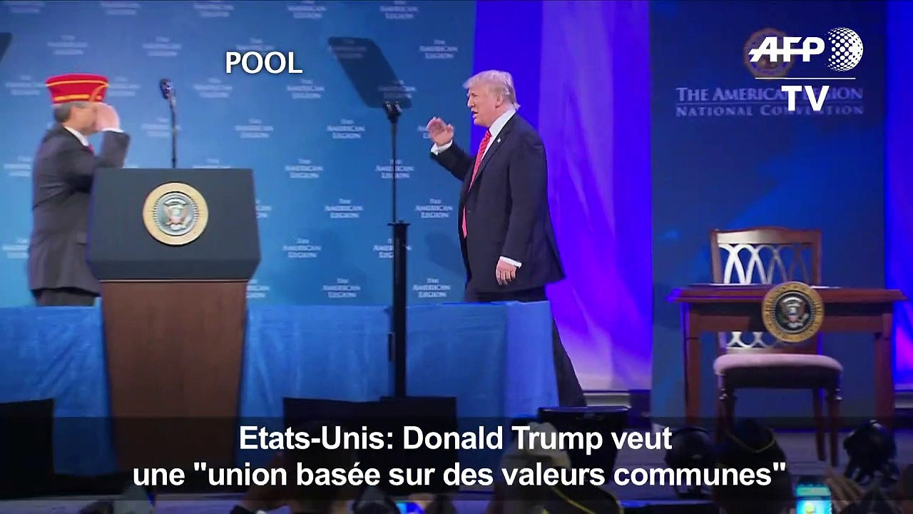 Donald Trump veut une "union basée sur des vale...