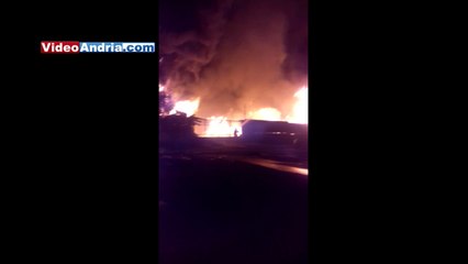 Andria: incendio in via Bisceglie