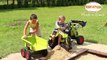 Машинки игрушки детский транспорт на педалях трактор погрузчик экскаватор распаковка игруш