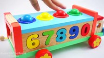 Learning Colors & Counting Tow Truck Wooden Toy Educational Video 3D Geometrical Shapes
