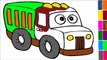 Дети раскраска цвета для Дети Дети ... Узнайте обучение монстр Супер большой грузовики видео