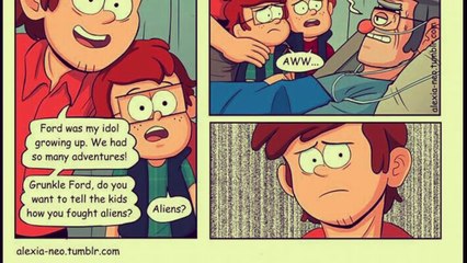En train de mourir de de temps équipe Bill / dipper / mabel