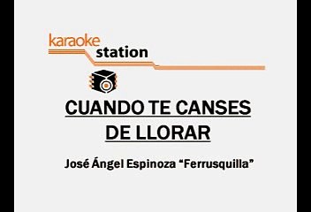 Cuando te canses de llorar - Amalia Mendoza (Karaoke)