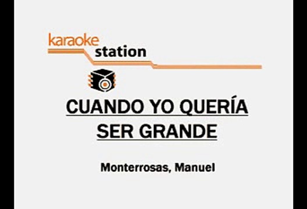 Cuando yo quería ser grande - Alejandro Fernández (Karaoke)