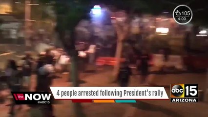 RALLY: 4 people arrested after President Trump's speech