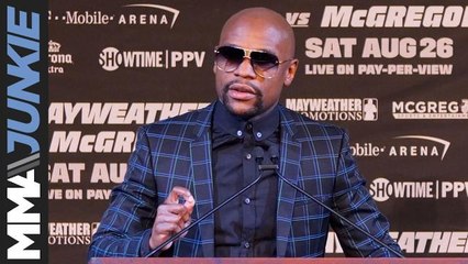 Floyd Mayweather addresses media for final time ahead of 'The Money Fight'