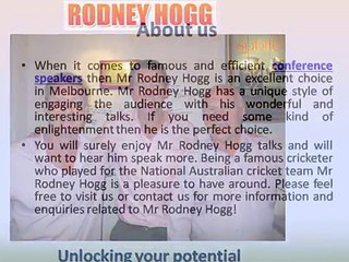 Master of Ceremonies Melbourne - Rodney Hogg