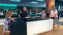 Little girl interrupts mum's live interview on ITV News during interview with Alastair Stewart