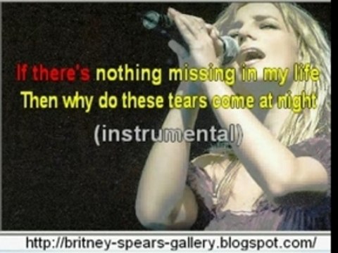 Britney Spears - Lucky karaoke song online \ Lyrics on the