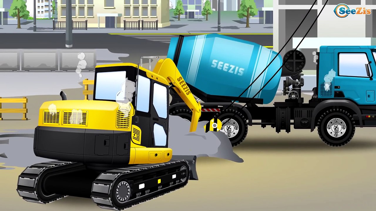 Мультики про Машинки Экскаватор и Трактор В гор...