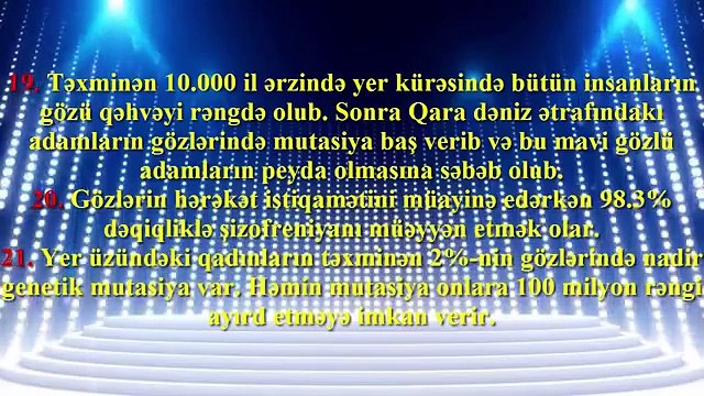 Gözlәr haqqında bilmədiyimiz maraqlı