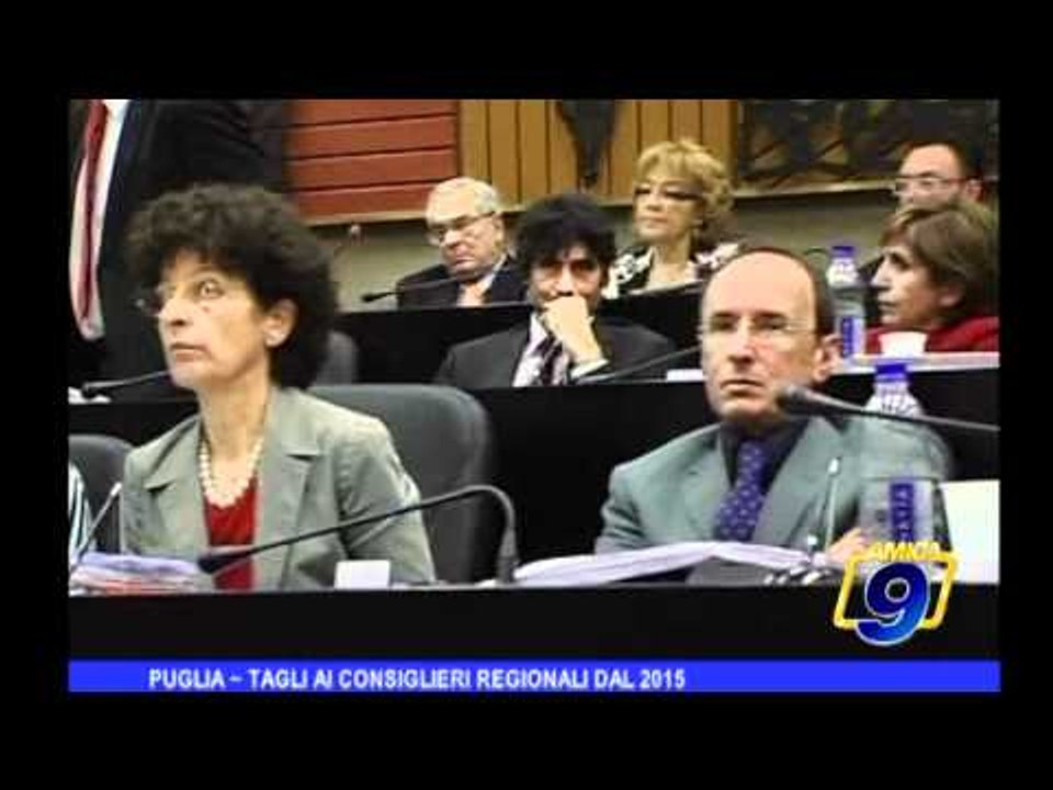 Puglia | Tagli ai Consiglieri Regionali dal 2015