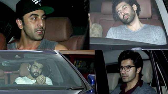 Ranbir Kapoor, Varun Dhawan, Arjun Kapoor, Aditya Roy Kapoor Leave Karan Johar's House