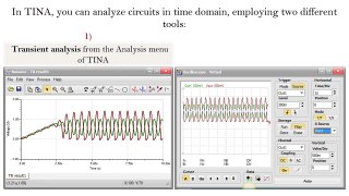 How to analyze circuits in time domain with TINA?