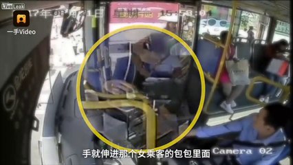 Télécharger la video: Ce chauffeur de bus vire un pickpocket en action ! Bien vu !