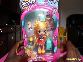 SHOPKINS SHOPPIES ,SPAGHETTI SUE ,REVIEW , INCLUDES ,LUGGAGE TAG, SUITCASE, EXCLUSIVE ,MARIO MEATBALL ,LYN GWEENI,  Toys