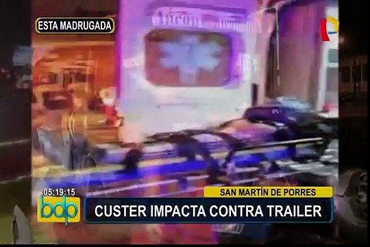Panamericana Norte: un herido dejó choque entre combi y tráiler