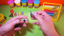 Aprender para Conde números con gigante sorpresa huevos Jugar-doh contando juguetes de para