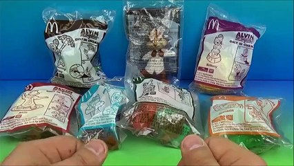 new McDONALDS ALVIN AND THE CHIPMUNKS 3 HAPPY MEAL SET OF 7 TOYS VIDEO REVIEW