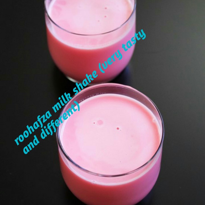 Roohafza milk shake(tasty and different)
